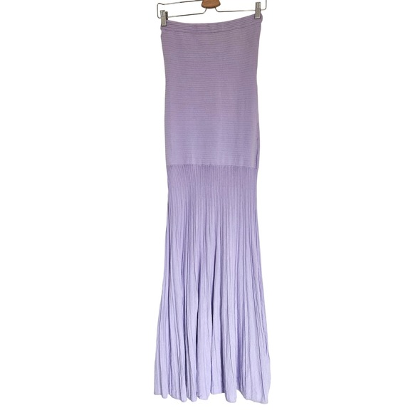Line & Dot Arlo Tube Dress in Lilac Purple Pleated Strapless Size XS NWOT - Picture 9 of 10